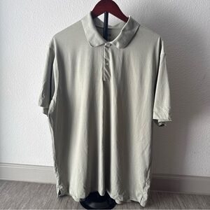 UNIQLO AIRism Cotton Olive Pique Polo Shirt